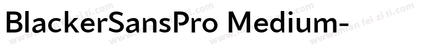 BlackerSansPro Medium字体转换